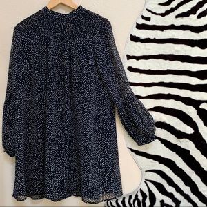 ZARA Polka Dot Long Sleeve Dress